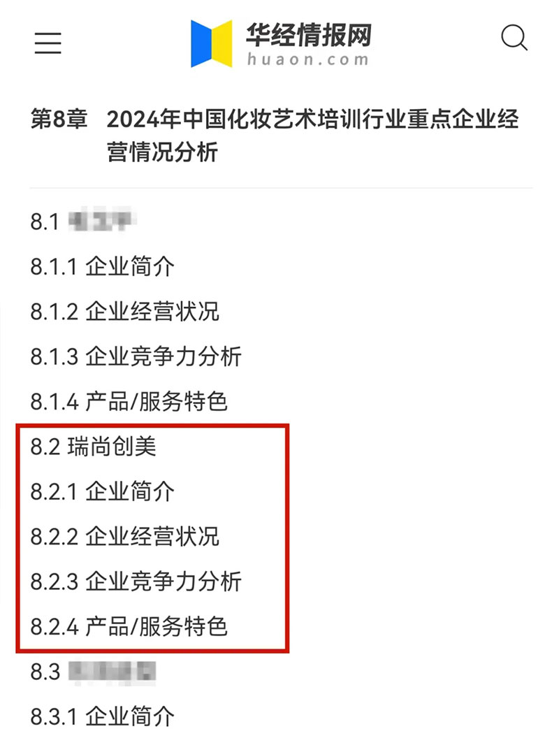 瑞尚創(chuàng)美匠心育才 |入選華經(jīng)產(chǎn)業(yè)研究院《2025-2031年中國化妝藝術(shù)培訓(xùn)行業(yè)報告》